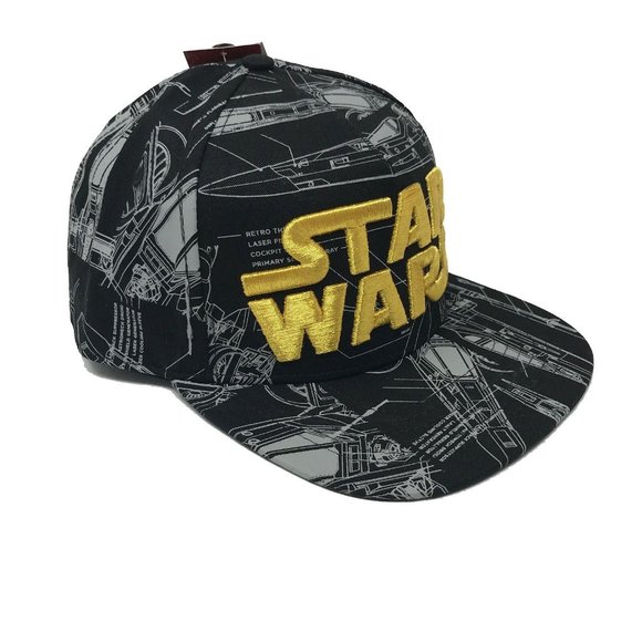Star Wars X-Wing Blueprint Hat NWT Unisex One Size - Picture 4 of 5